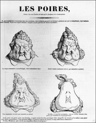 La caricature en poire créée par Charles Philipon en 1831 a connu un immense succès. Quel roi représente-t-elle ?