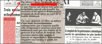 2 jours après Hiroshima, il se retrouve le seul intellectuel occidental à dénoncer l'usage de la bombe atomique : son éditorial commence ainsi : "Le monde est ce qu'il est, ..." Trouvez la fin de la phrase !