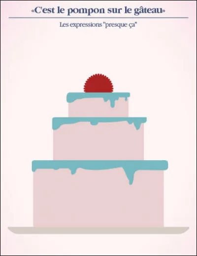 "C'est le pompon sur le gâteau" > Et alors, ça vaut des cerises ou ça vous défrise ?