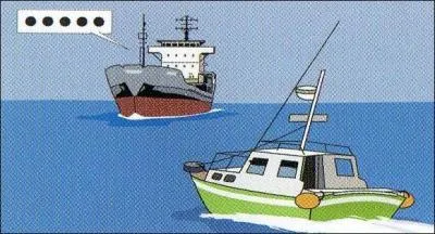 Que signifie le signal phonique mis par le bateau (5 coups brefs) ?