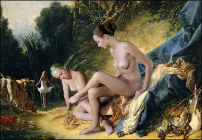 Vision moderne du tableau de François Boucher (1742) de cette déesse sortant du bain. Qui est-elle ?
