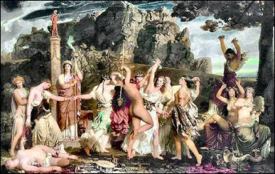 Escorte de nymphes infernales accompagnant Dionysos. Qui sont-elles ?