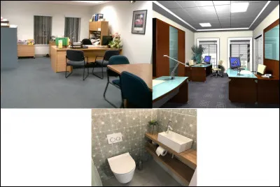 Ceux-ci sont le bureau du directeur, du secrétaire et de la gestionnaire du site. Ils disposent aussi de leur propre sanitaire. C'est la partie...