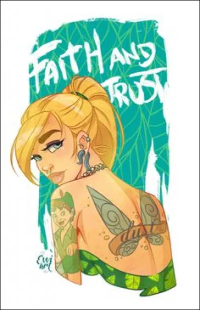 Collée aux basques de Peter Pan, c'est...