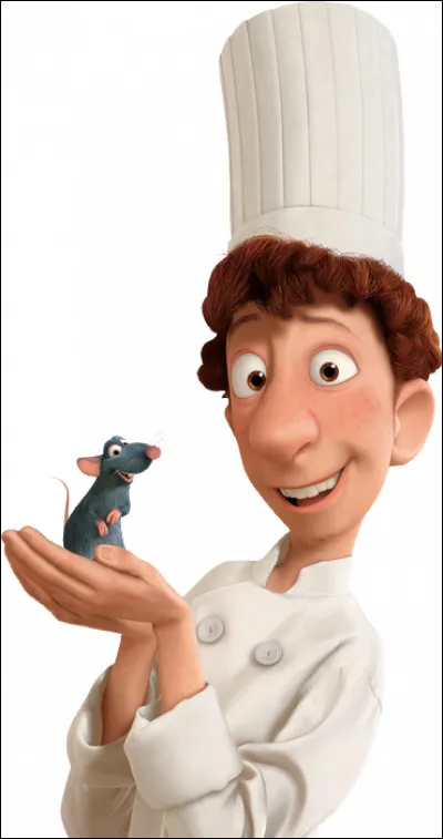 Dans ''Ratatouille'' le rat rencontre un jeune cuisinier !
Quel est son nom ?