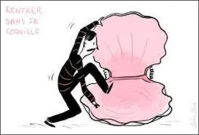 De quel animal on parle quand on dit " Rentrer dans sa coquille" ?