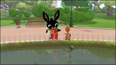 S01E05  Les canards.
1. Avec qui Bing va-t-il nourrir les canards  ?