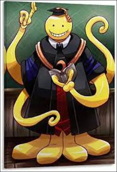 Dans l'animé "Assasination Classroom" l'élève qui a donné le coup de grâce au professeur Koro est Karma.