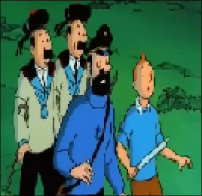 Le capitaine et Tintin entendent des insultes, d'où viennent-elles ?
