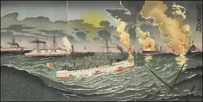 Le 17 septembre 1894, la bataille du fleuve Yalou voit la victoire de la marine japonaise sur ...