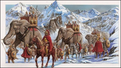 Selon la légende, quel col Hannibal et ses animaux auraient-ils emprunté pour traverser les Alpes ?