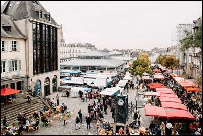 Allez maintenant sur la "Place des lices", tout en longueur, occupée en partie par des halles et située à deux pas de la cathédrale Saint-Pierre : vous êtes à ...
