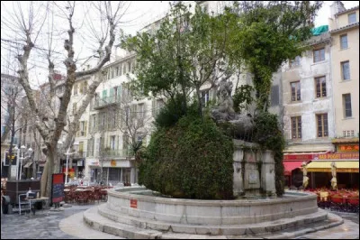 Dans cette ville du sud, la "Place Puget", à l'emplacement de l'ancienne halle au blé, était autrefois nommée "Place au Foin" puis "Place des Trois Dauphins" : nous sommes à ...