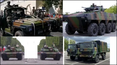 Ensuite vient le défilé au sol, avec pour débuter les engins de l'armée de Terre. Combien de "P4" voyez-vous ?