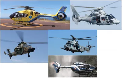 Enfin, ce petit défilé se clôture avec les hélicoptères. Citez-les !