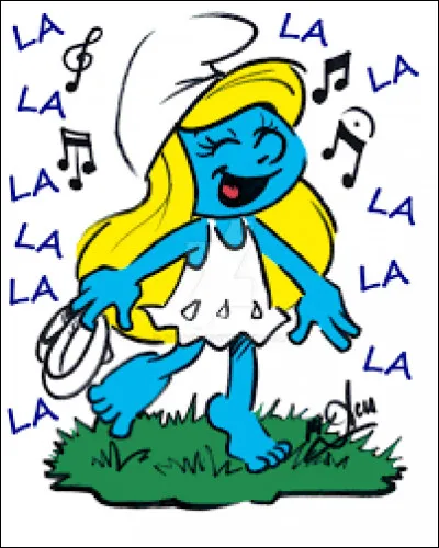 Un peu schtroumpfette, elle est célibataire, le visage pâle, les cheveux en arrière, et j'aime ça : ♫