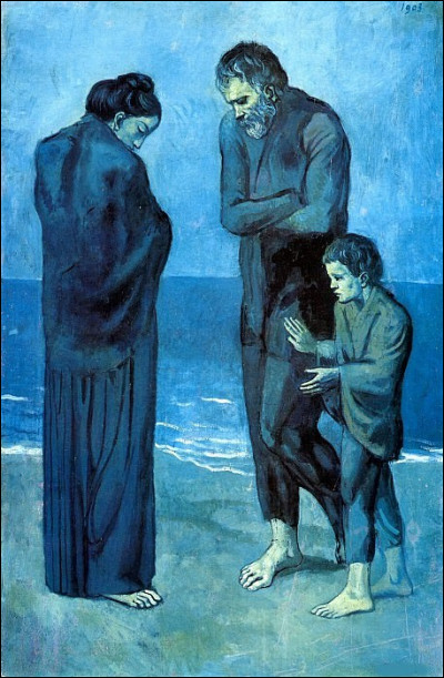 À quel artiste doit-on ce tableau intitulé "Les Pauvres au bord de la mer" ?