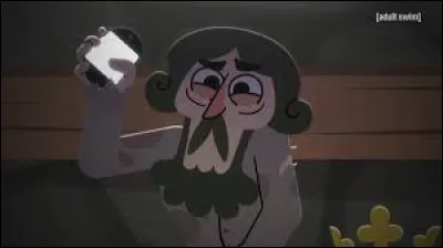 Que regardait le roi sur le téléphone portable donné par Iris dans le 2e épisode ?