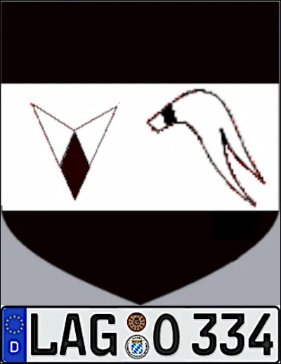 La petite ville de Lagerfeld (Bade-Wurtemberg) a vu il y a quelques années son blason bouleversé dans ses "meubles" et sa couleur. Pourquoi cela ?