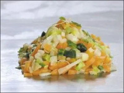Quel plat allez-vous déguster avec ces petits légumes taillés en dés ?