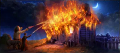 Comment s'appelle le sortilège d'eau qui a permis d'éteindre le feu dans la cabane de Hagrid ?