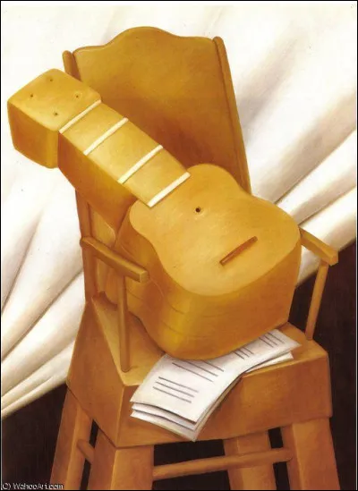 Qui a peint "Guitare et chaise" ?