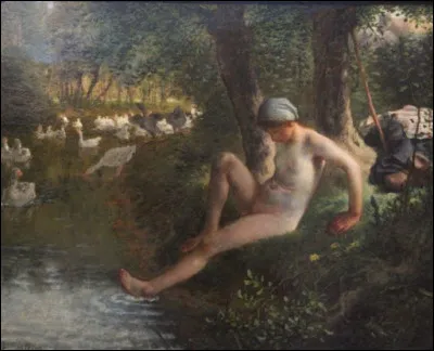 Qui a peint "Le Bain de la gardeuse d'oies" ?