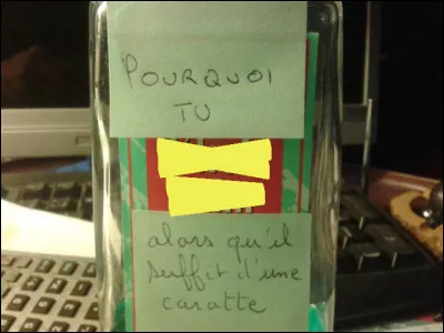 C'est l'histoire de Vincent qui à mis...