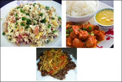 Puis, c'est au tour du plat principal. Nommez les trois produits au choix qui s'offrent à vous :