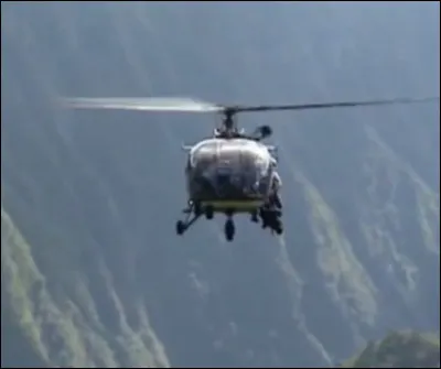 Que s'apprête à faire l'Alouette 3 dans ces montagnes ?