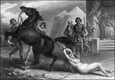 Quelle reine mourut attachée à la queue d'un cheval ?
