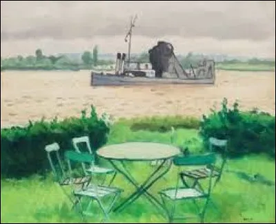 Qui a représenté cette table sur une terrasse au vieux port ?