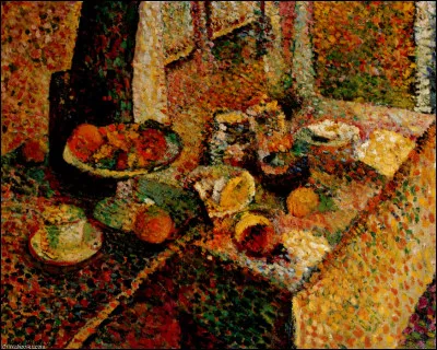 Qui est le peintre de "Buffet et table" ?