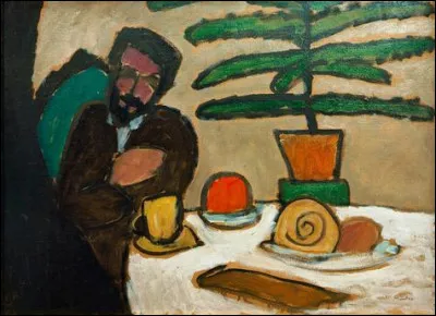 Qui a représenté cet "Homme à table" ?