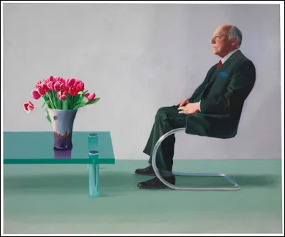 Qui a fait le portrait de Sir David Webster près d'une table ?