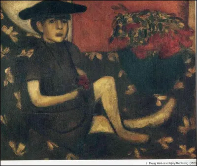 Qui a peint "Jeune fille sur un sofa (Mariaska) ?