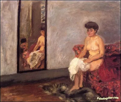 Et on termine avec "Nue sur le sofa rouge", tableau de l'artiste :
