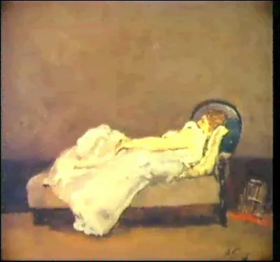 Qui a peint "Femme blonde sur un sofa" ?