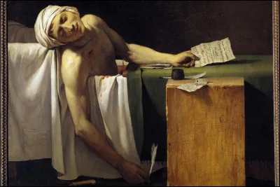 Marat : qui a représenté, sur cette toile célèbre "La Mort de Marat" ?