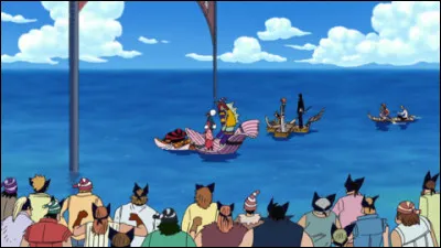 Sur les paris, l'emmbarcation de Luffy et Sanji est :