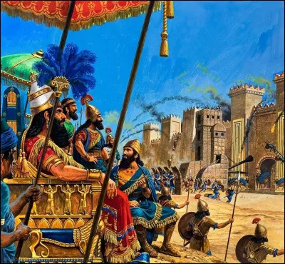 Roi de Babylone s'emparant de la ville de Jérusalem en 586 av J.-C, la détruira et déporta son peuple. Qui est-il ?