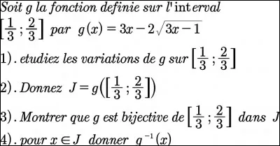 Réponds à la question 2) de l'exercice ci-dessus