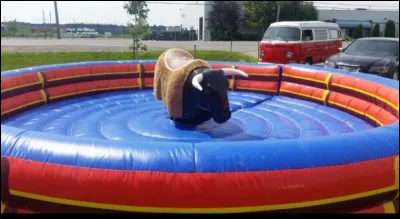 Es-tu déjà monté sur un simulateur de rodéo (voir image) ?