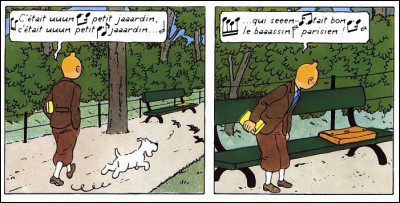 Et nous retrouvons Tintin dans un répertoire populaire, quoi que déjà d'hier...