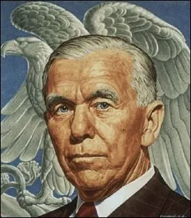 Qu'est-ce que le plan Marshall, mis en place par les Etats-Unis en 1947 ? 
(Portrait : le général Marshall)