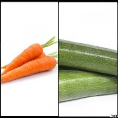 Ce matin, j'ai cueilli 8 carottes et 9 courgettes. Combien de légumes ai-je cueillis en tout ?