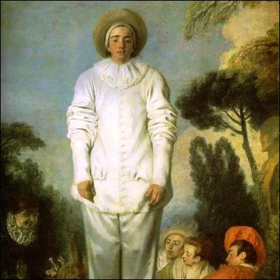 Quel peintre fran&ccedil;ais, sp&eacute;cialiste des repr&eacute;sentations de f&ecirc;tes galantes, est l�auteur de la toile "Pierrot" ?