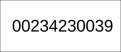 Écris le nombre 00234230039 en supprimant les 0 inutiles et en ajoutant des espaces aux bons endroits.