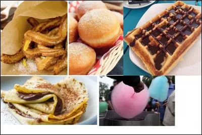 Envie d'une pause goûter ? Pas de problème, nous avons tout prévu...Citez les produits alimentaires que vous voyez :