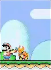 Que se passe-t-il si on se fait toucher par un Koopa en tant Mario Volant (plume) dans Super Mario World ?